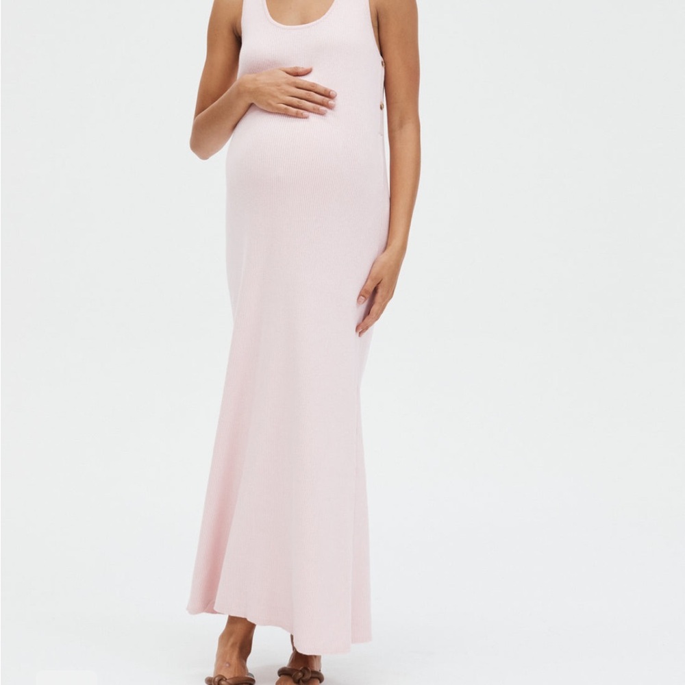 Sleeveless Light Pink Maxi Dress - Picture 3 of 10